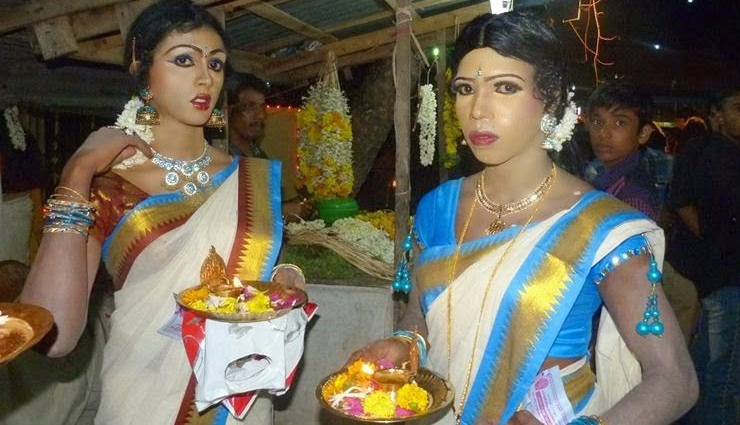 Ever Heard of Indian Festival Celebrated by Men wearing Saree?