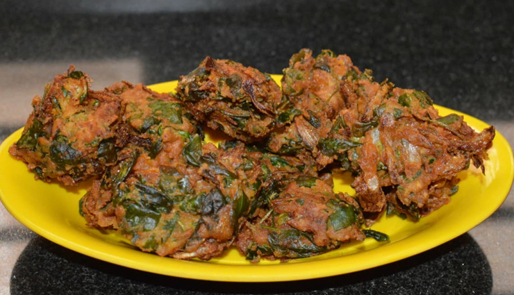 winter tea time snack methi pakora,food,easy recipe