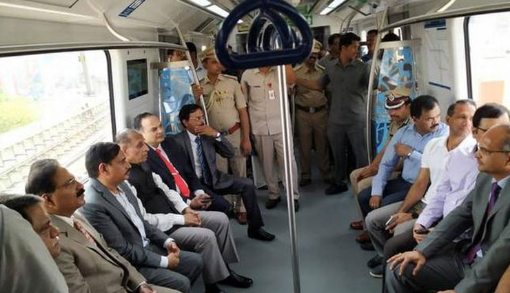 Metro rail service in Hyderabad inaugurated by Rama Rao, Puvvada
