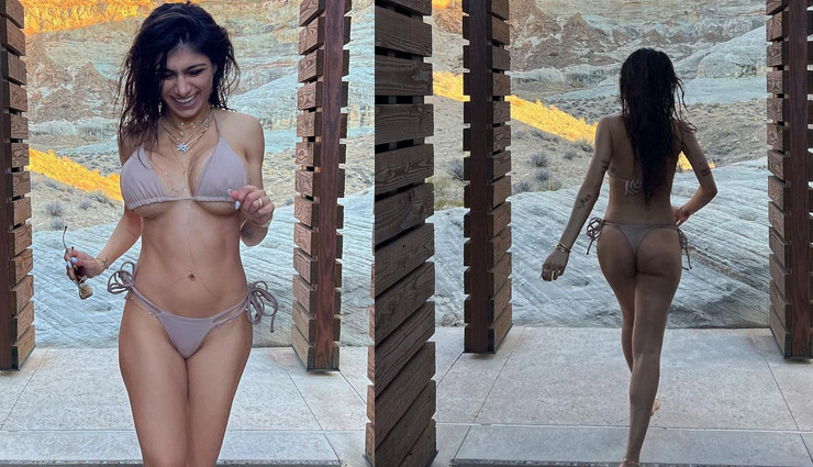 Entertainment mia khalifa bikini photos viral on social media 190100 मिया  खलीफा का एक बार फिर दिखा ग्लैमरस अवतार, पेस्टल कलर की बिकिनी में बिखेरा  जलवा; photos - lifeberrys.com हिंदी