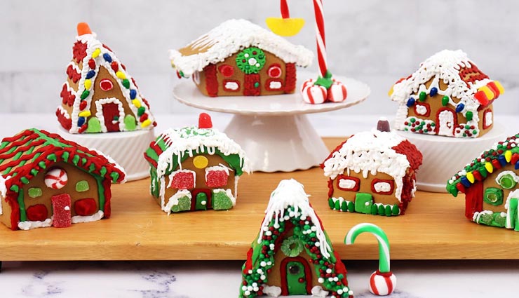 मिनी जिंजरब्रेड हाउस से बढाएं अपने क्रिसमस पार्टी की शान #Recipe