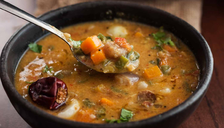 mixed vegetable sambar,sambar recipe,vegetable recipe,lunch recipe