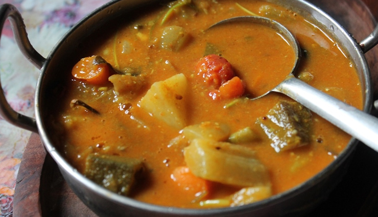 mixed vegetable sambar,sambar recipe,vegetable recipe,lunch recipe