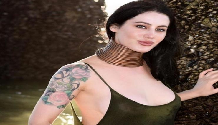 जिराफ जैसी गर्दन पाने की चाहत के लिए मॉडल ने अपनाया अनोखा तरीका, भुगतना पड़ा खामियाजा werid news,weird incident,weird wish,american model sydney v smith,iron rings in neck