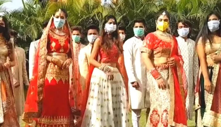 coronavirus,rajasthan,udaipur,mask,models,catwalk,weird news ,कोरोना वायरस,राजस्थान