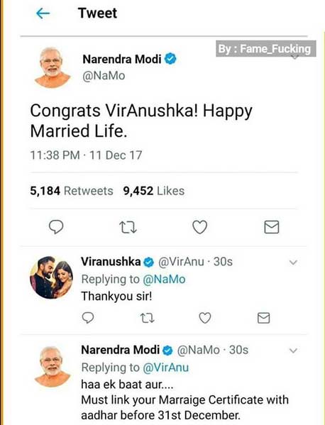 sachin tendulkar tweet,narendra modi tweet,virat and anushka wedding,tweets,news