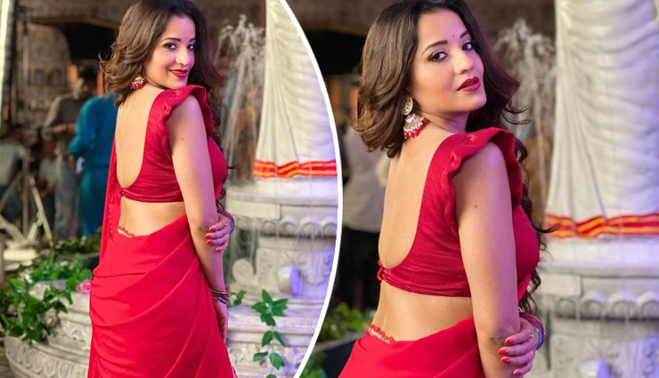 monalisa,monalisa hot photos,monalisa looks hot in red saree,monalisa news in hindi