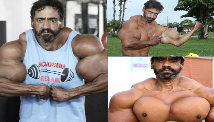 शराब-तेल का इंजेक्शन लगाकर बनाई ऐसी बॉडी, लोग कहने लगे मॉन्स्टर real hulk,injected oil,body,monster,wrestler,weird news in hindi