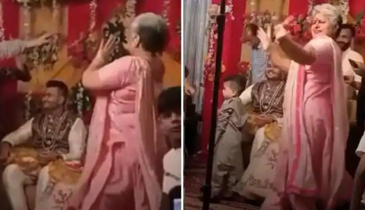 अपने बेटे की शादी में स्टेज पर चढ़कर मां ने किया जबरदस्त डांस, वीडियो सोशल मीडिया पर हुआ वायरल
