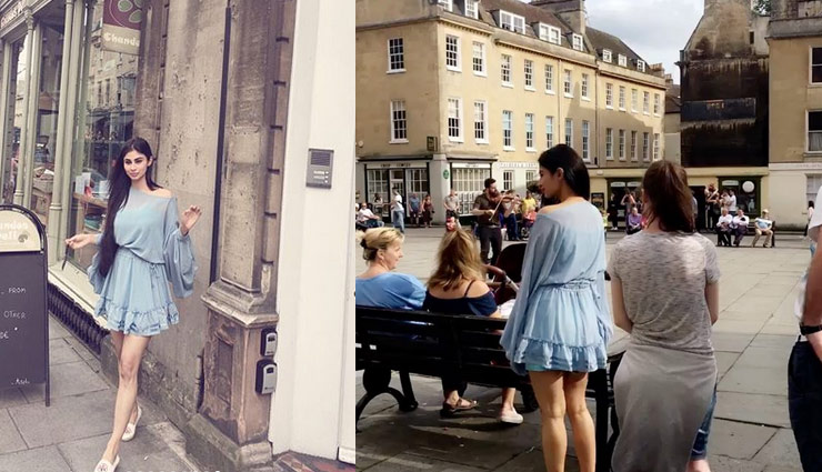 mouni roy sizzles in roman baths england,england,roman baths,latest bollywood news