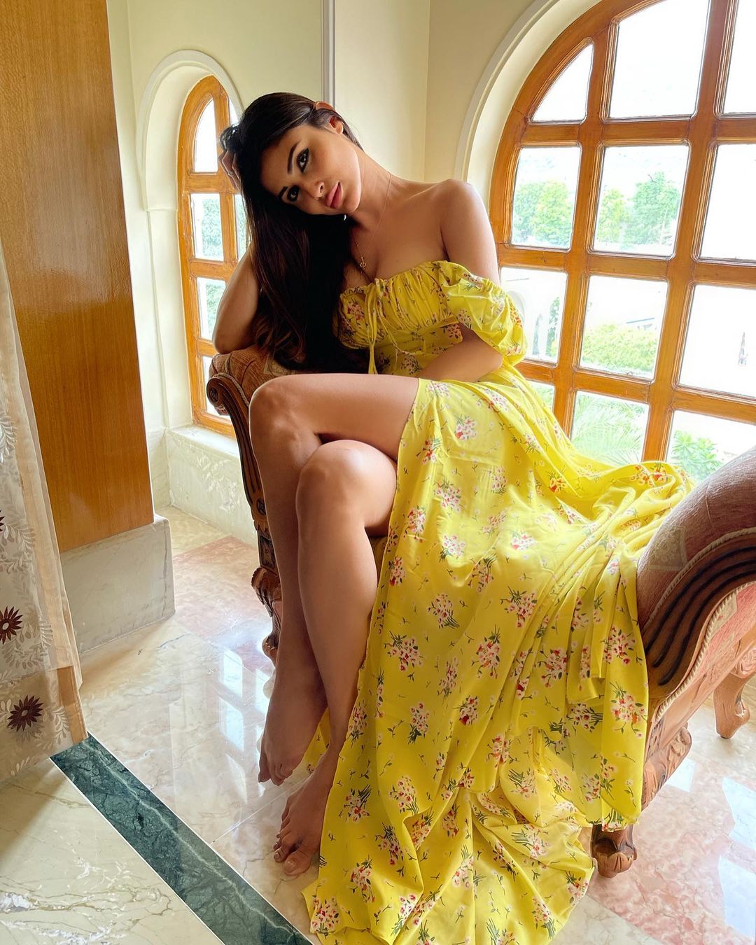 mouni roy,mouni roy photoshoot,mouni roy latest photo,mouni roy in yellow dress,mouni roy in off shoulder dress,mouni roy news,entertainment,bollywood news
