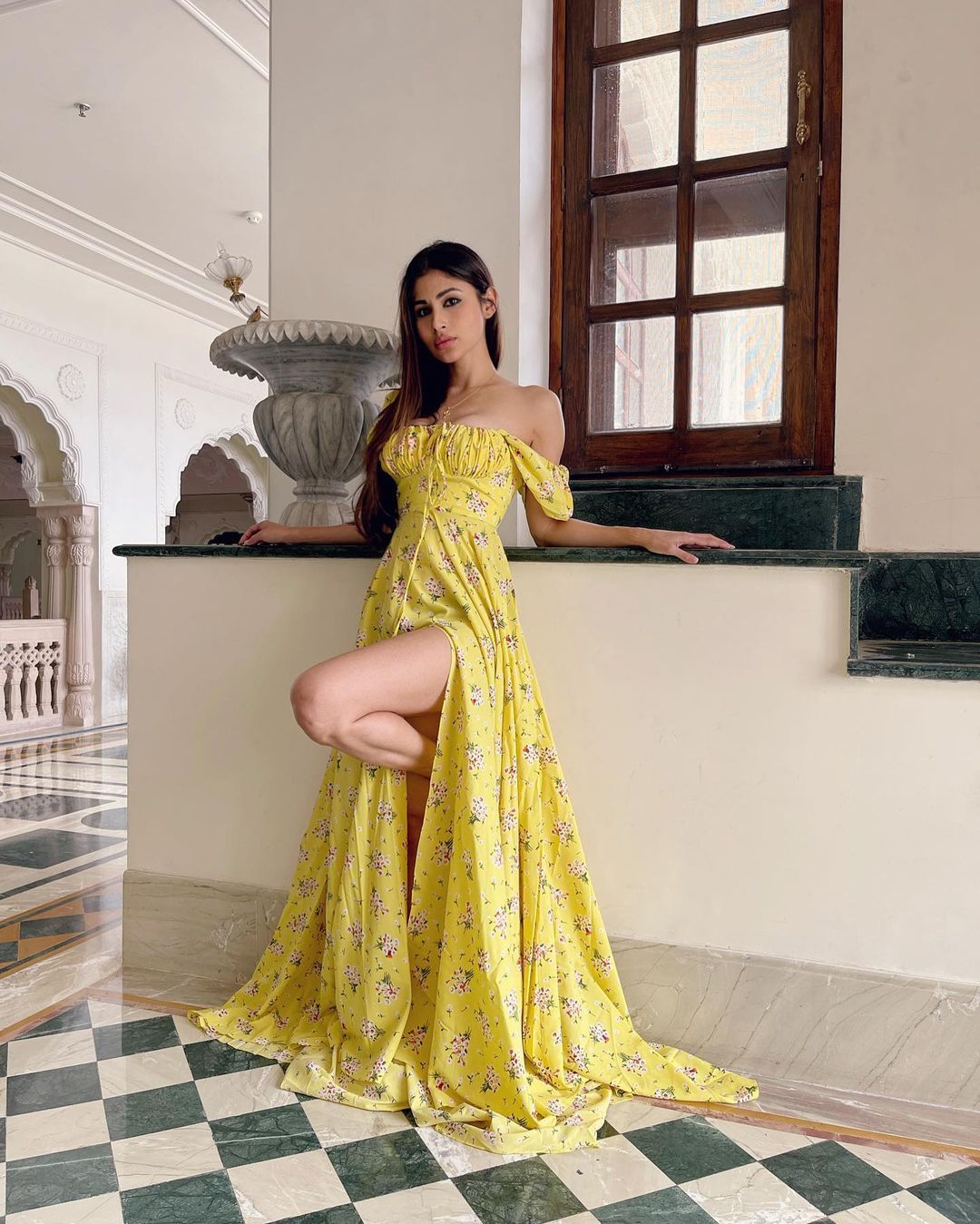 mouni roy,mouni roy photoshoot,mouni roy latest photo,mouni roy in yellow dress,mouni roy in off shoulder dress,mouni roy news,entertainment,bollywood news