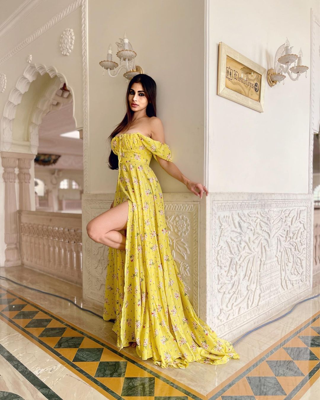 mouni roy,mouni roy photoshoot,mouni roy latest photo,mouni roy in yellow dress,mouni roy in off shoulder dress,mouni roy news,entertainment,bollywood news
