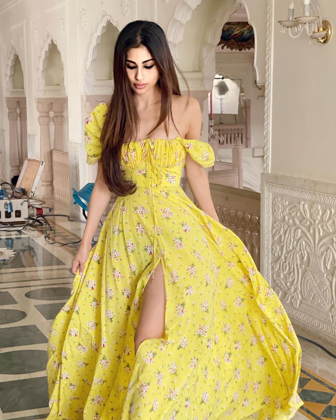 mouni roy,mouni roy photoshoot,mouni roy latest photo,mouni roy in yellow dress,mouni roy in off shoulder dress,mouni roy news,entertainment,bollywood news