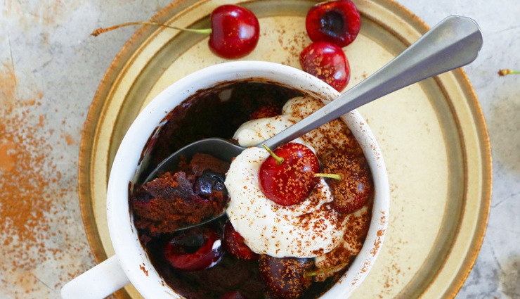 black forest mug cake black forest mug cake recipe,hunger struck,food