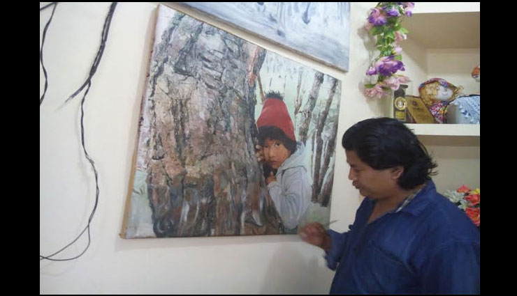 news in hindi,artist mukesh thapa,paintings,brush,ajabgajab