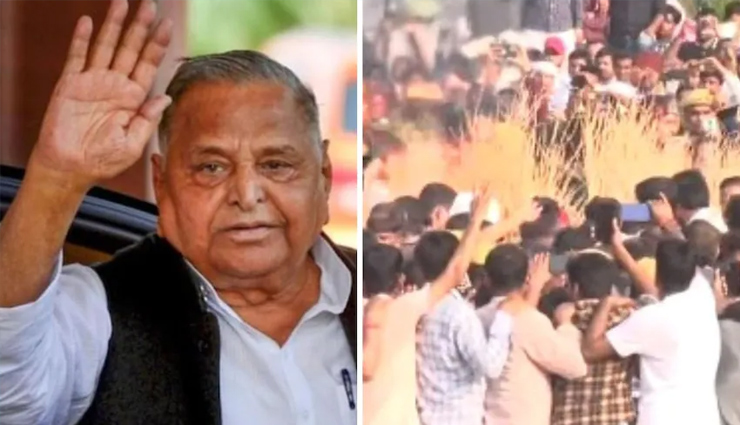 पंचतत्व में विलीन हुए मुलायम सिंह, अखिलेश यादव ने दी मुखाग्नि, सैफई में उमड़ा जन सैलाब 