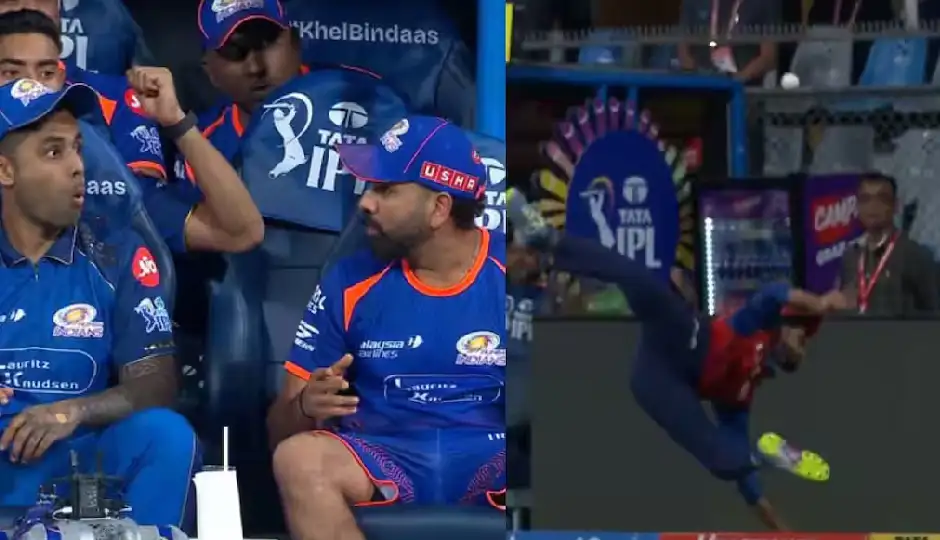 ‘कैच ऑफ द सीजन’ बना श्रेयस अय्यर का अद्भुत डाइविंग कैच, रोहित-सूर्यकुमार का रिएक्शन देख रह गए दंग; वीडियो वायरल