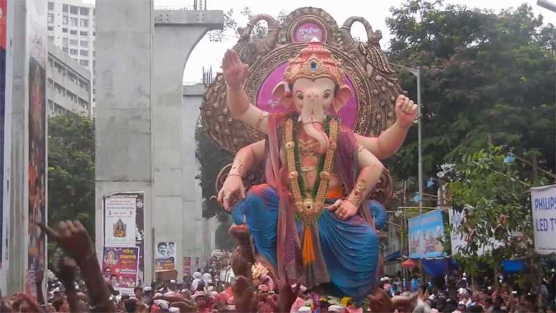 ganesh chaturthi 2018,mumbaicha raja ganesh galli visarjan,ganesh pooja