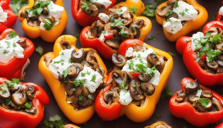 mushroom and cheese stuffed peppers recipe,stuffed bell peppers with mushrooms and cheese,gourmet stuffed peppers,vegetarian stuffed bell peppers,mushroom and cheese filling for peppers,savory stuffed pepper recipe,mushroom-stuffed bell peppers,cheese and mushroom-stuffed capsicums,stuffed bell peppers with quinoa,easy stuffed pepper recipe,baked stuffed peppers with mushrooms,dinner with stuffed peppers,cheesy mushroom-stuffed bell peppers,homemade stuffed peppers,stuffed pepper appetizer,mushroom and cheese mixture for peppers,how to make mushroom stuffed peppers,stuffed pepper with mozzarella,delicious stuffed bell peppers,stuffed pepper side dish