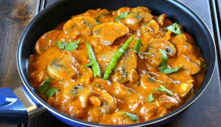 mushroom butter masala,mushroom butter masala recipe,easy recipes,hunger struck,food,mushroom recipes