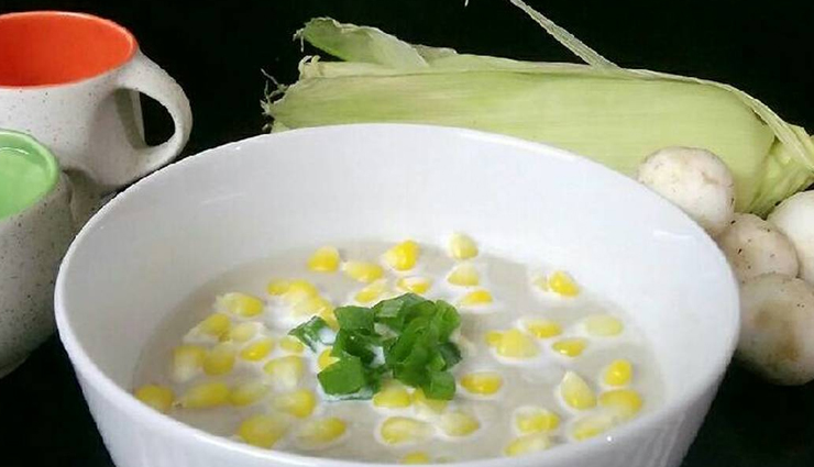 mushroom and sweet corn soup,mushroom corn soup recipe,corn and mushroom soup,winter special soup,hunger struck,food,easy recipes