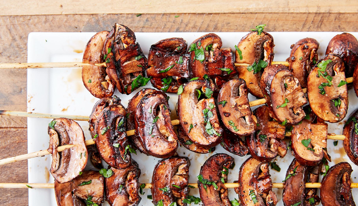 mushroom kebabs,mushroom recipe,starter recipe,snacks recipe,recipe