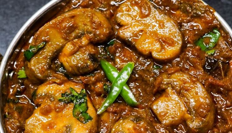 mushroom masala,hunger struck,easy recipe
