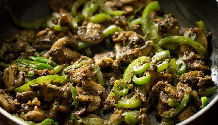mushroom pepper fry,mushroom recipe,snacks recipe,main course recipe