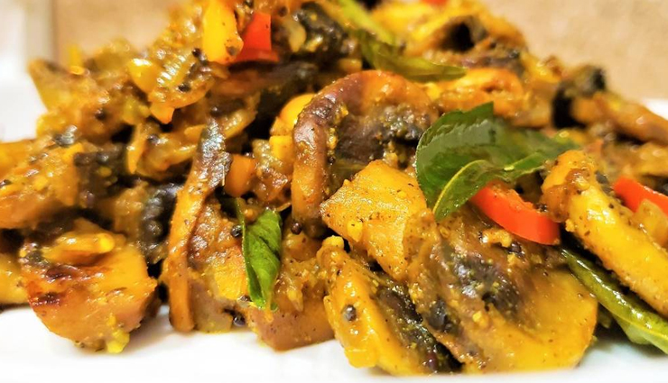 mushroom pepper fry,mushroom pepper fry recipe,quick recipes,easy recipes,hunger struck,food,mushroom dishes