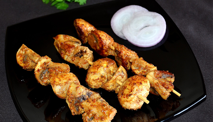 mushroom tikka,mushroom recipe,easy recipes,hunger struck,food