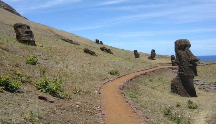 आखिर कहाँ से आई इस वीरान आइलैंड पर 900 रहस्यमय मूर्तियां? weird news,weird place,easter island,statues moai,mysterious place
