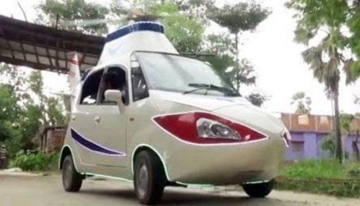 man turned his nano car into helicopter,nano car into helicopter,bihar