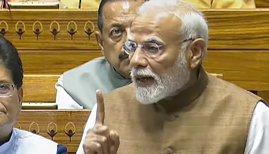 कांग्रेस अब पाकिस्तान के नैरेटिव पर निर्भर, लोकसभा में विपक्ष पर बरसे PM मोदी