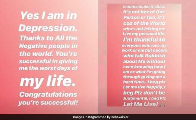 ब्रेकअप के बाद टूट चुकी है नेहा कक्कड़, कहा - हां, मैं डिप्रेशन में हूं... neha kakkar,breakup,depression,himansh kohli,singer neha kakkar