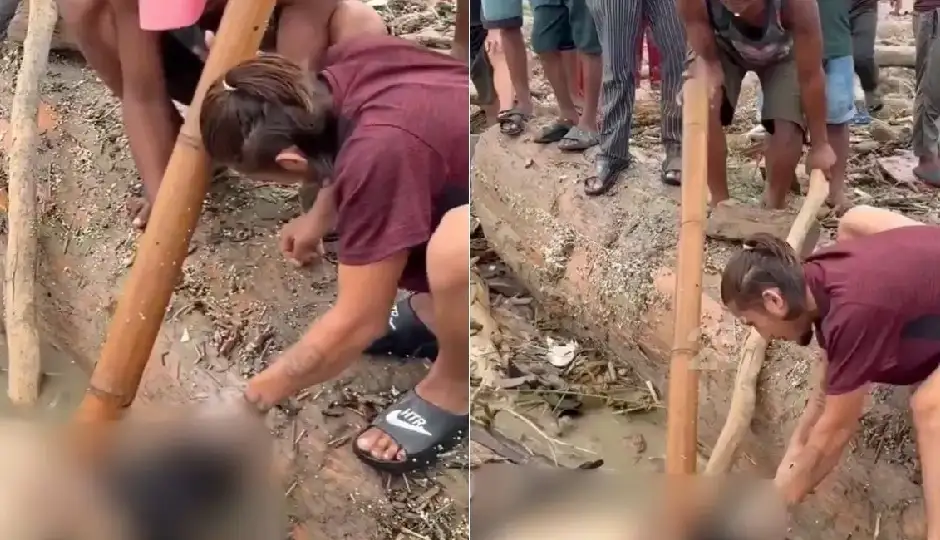 नेपाल बाढ़ के बीच शर्मनाक घटना, शव से बालियां निकालते दो युवक गिरफ्तार; VIDEO वायरल होने पर पुलिस ने लिया एक्शन