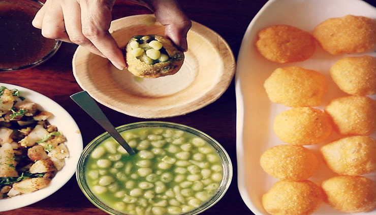 homemade pani puri during monsoon season