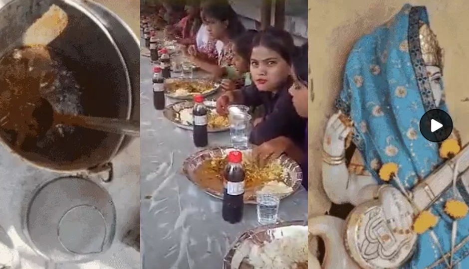 सरकारी स्कूल में नॉनवेज पार्टी से मचा बवाल, मां सरस्वती की मूर्ति को चुनरी से ढका, जांच के आदेश जारी