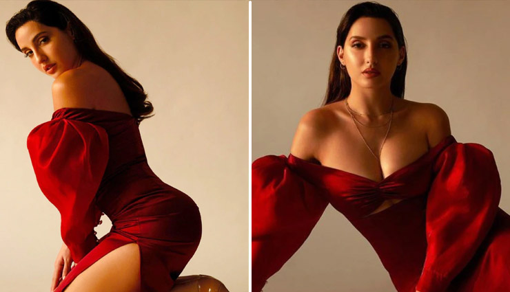 Nora Fatehi ने रेड ड्रेस में बिखेरा अपना जलवा, पार की बोल्डनेस की सारी हदें; बोलीं- 'मैं KISS करना चाहती हूं'