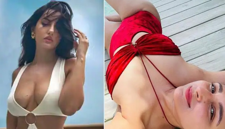  नोरा ने अपने स्वैग से उड़ाए फैन्स के होश, रेड बिकिनी में परिणीति