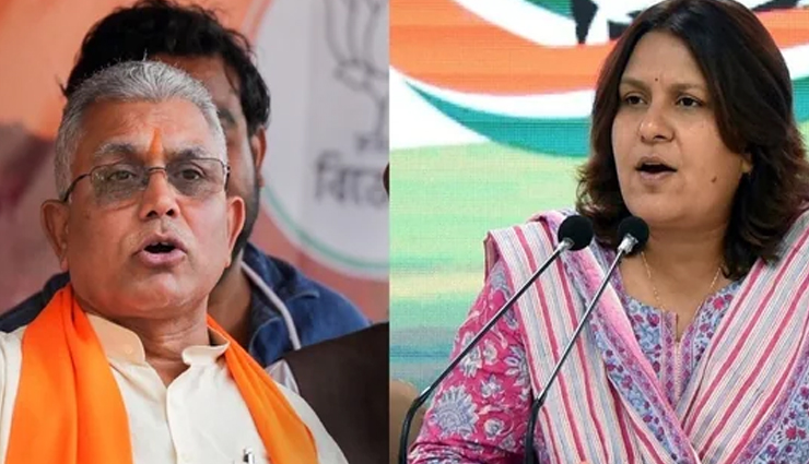 ECI ने महिलाओं के खिलाफ टिप्पणी के लिए भाजपा के दिलीप घोष, कांग्रेस की सुप्रिया श्रीनेत को जारी किया नोटिस