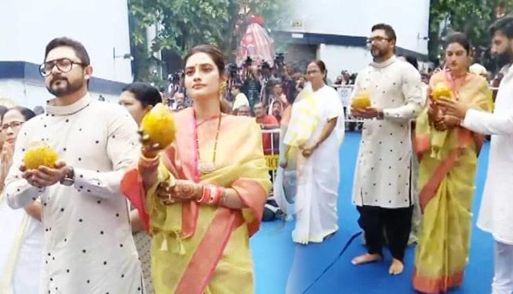 agannath rath yatra,west bengal,tmc mp nusrat jahan,chief minister mamata banerjee,bengali actress nusrat jahan,news,news in hindi