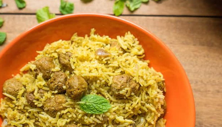 nutrela biryani,biryani recipe,rice recipe,main course recipe
