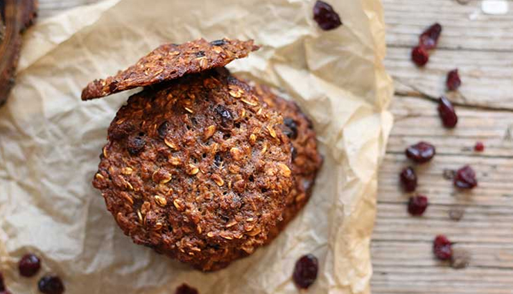 oats cranberry banana cookies,cookies recipe,oats recipe,banana recipe,cranberry recipe