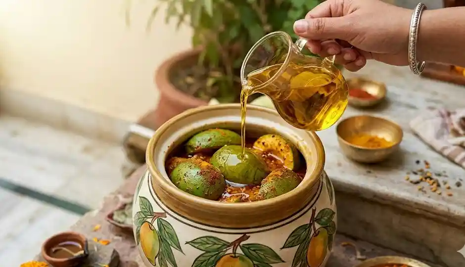 1 किलो आम के अचार में कितना तेल डालना सही रहता है? जानिए