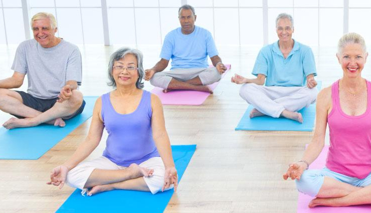 yoga for old age,old people doing yoga,healthy living,Health tips,yoga for old people