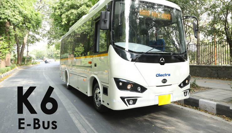electric bus,electric bus running in india,olectra c9,olectra ebuzz k6 luxe