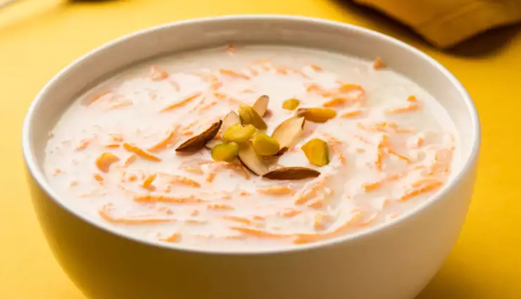 creamy orange carrot kheer,orange carrot kheer recipe,unique indian dessert recipe,fusion kheer with carrots and oranges,easy homemade kheer preparation,creamy indian rice pudding,sweet and tangy kheer,carrot and orange-infused dessert,quick kheer with a twist,refreshing indian dessert