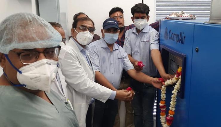 अजमेर : आज से शुरू हुआ सैटेलाइट हॉस्पिटल में ऑक्सीजन प्लांट, प्रति मिनट बनेगी 500 लीटर ऑक्सीजन