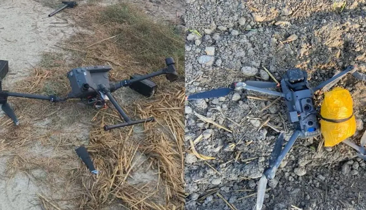 पाक के नापाक इरादों को बीएसएफ ने किया नाकाम, 12 घंटे में मार गिराए दो ड्रोन, 500 ग्राम हेरोइन मिली